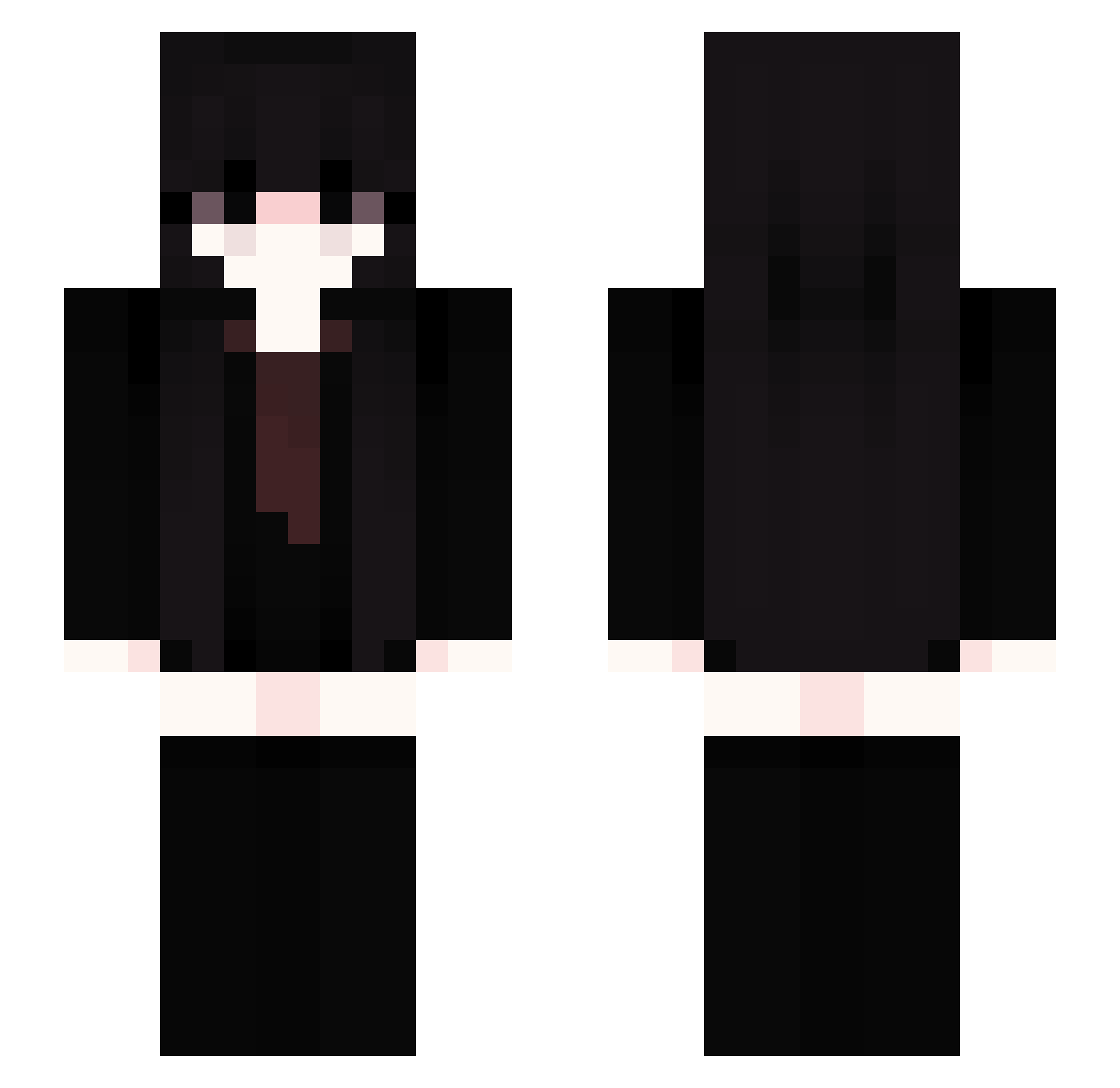 StaticChecked Minecraft skin, front and back view