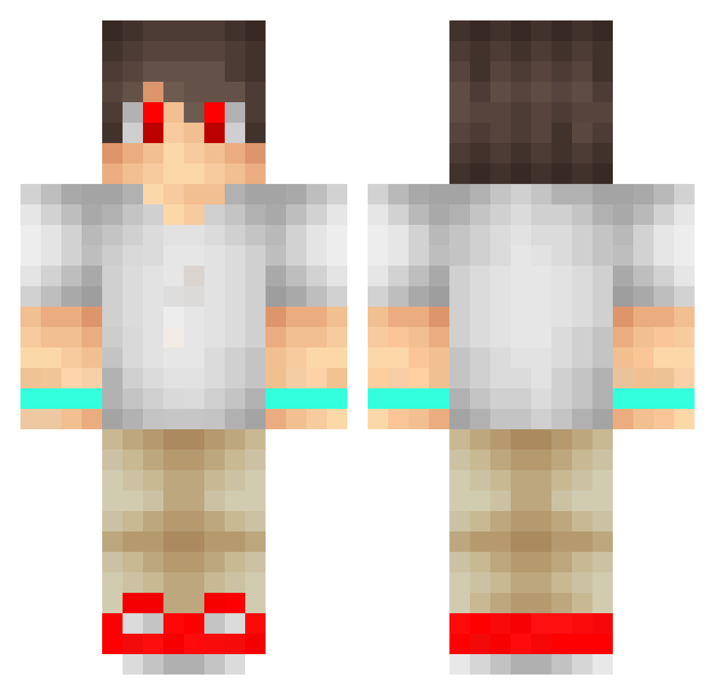 r4mmos Minecraft skin, front and back view