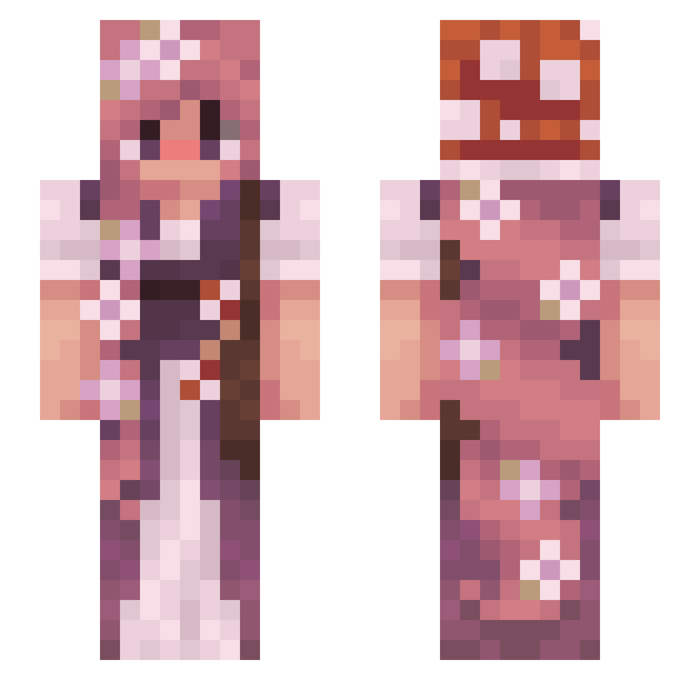 Noorvz Minecraft skin, front and back view