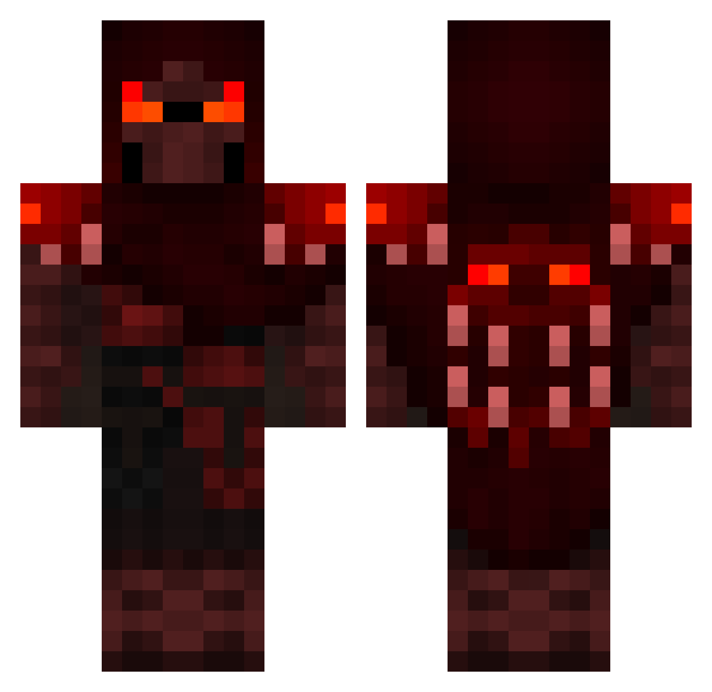 zhongmowuyin Minecraft skin, front and back view
