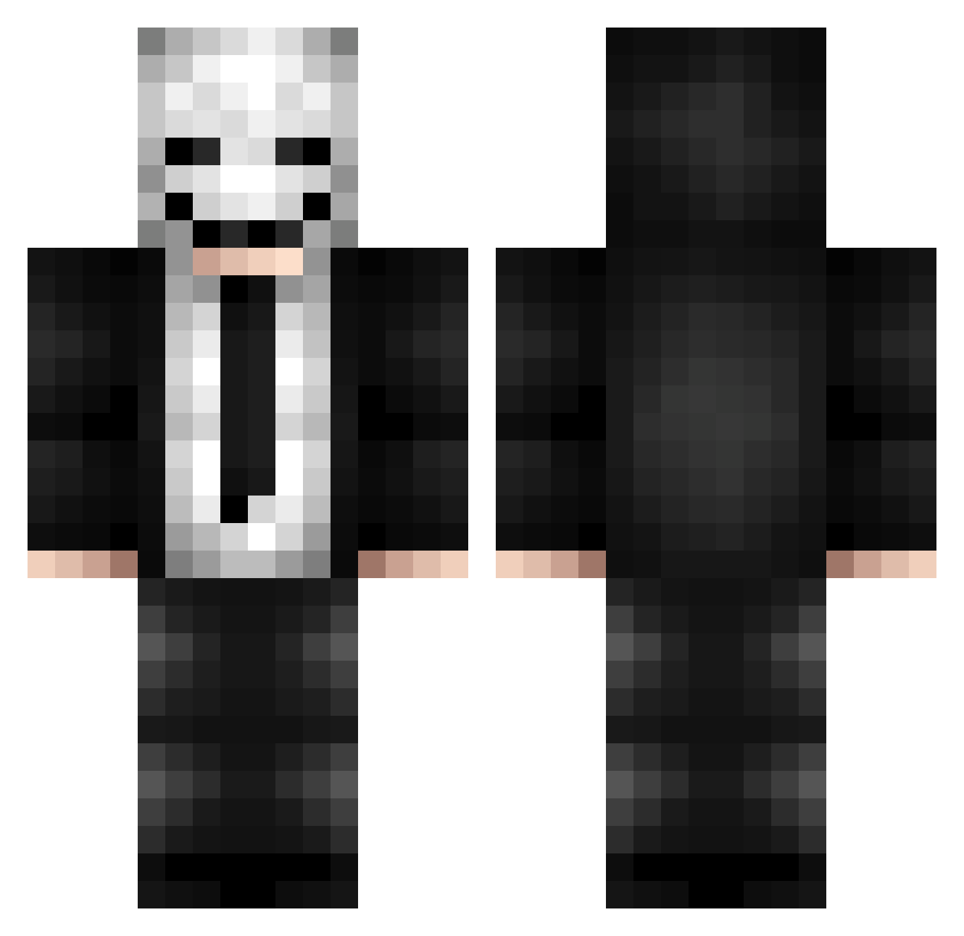 ChukyOrange Minecraft skin, front and back view