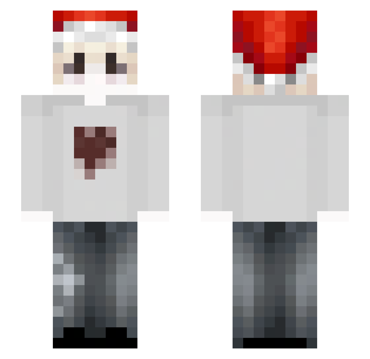 YunyuWU Minecraft skin, front and back view
