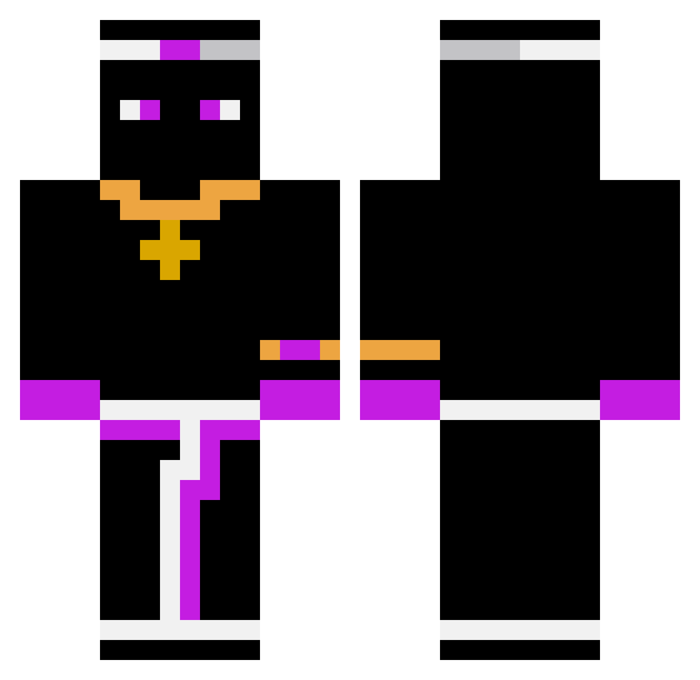 P1Kaczor Minecraft skin, front and back view