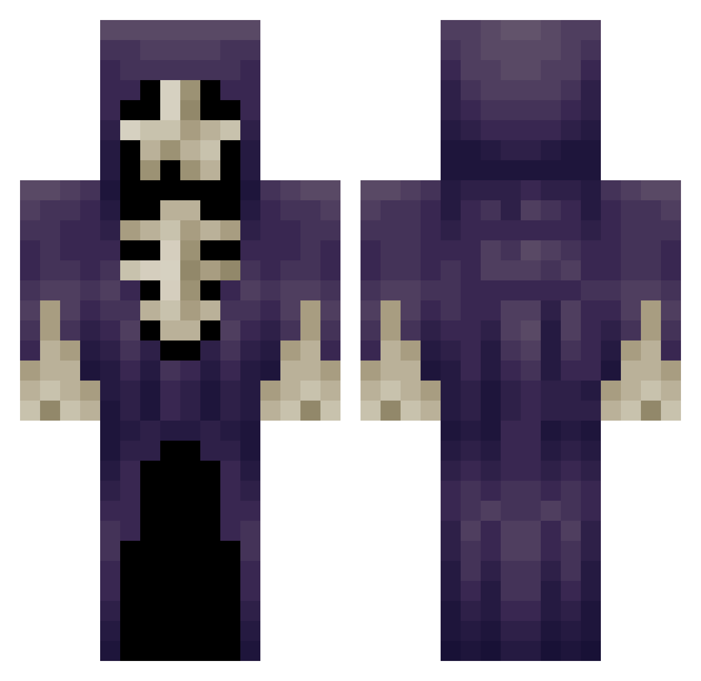 usb1 Minecraft skin, front and back view