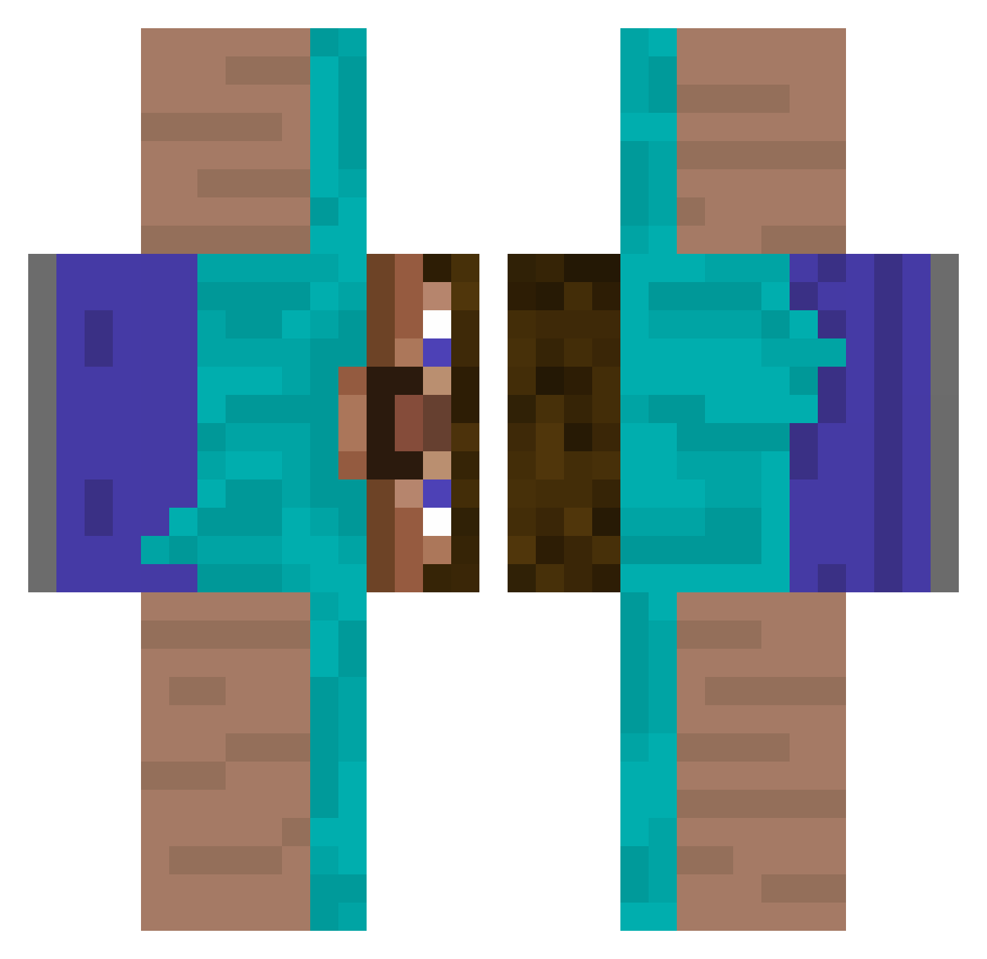 The_Neb Minecraft skin, front and back view