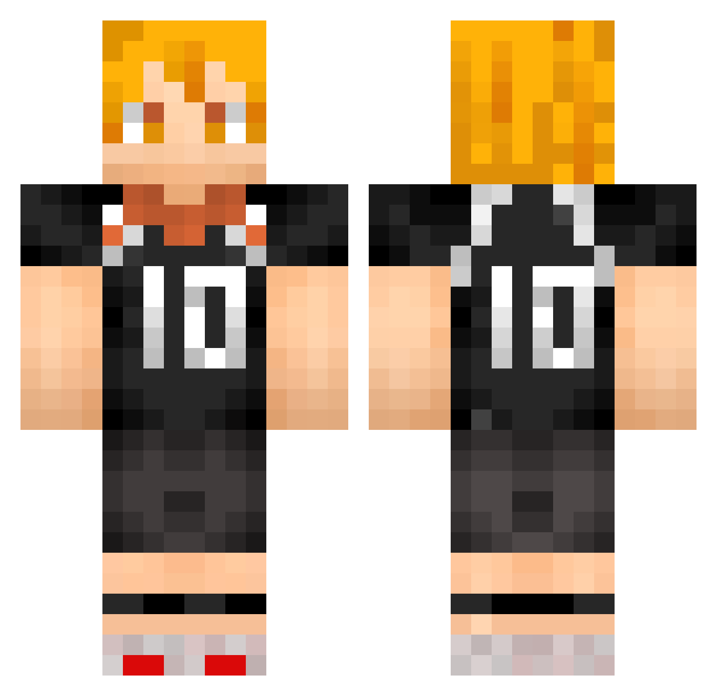 MadMaxK Minecraft skin, front and back view