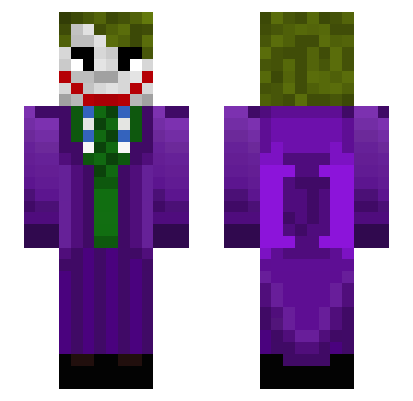 TheLost_Wille Minecraft skin, front and back view