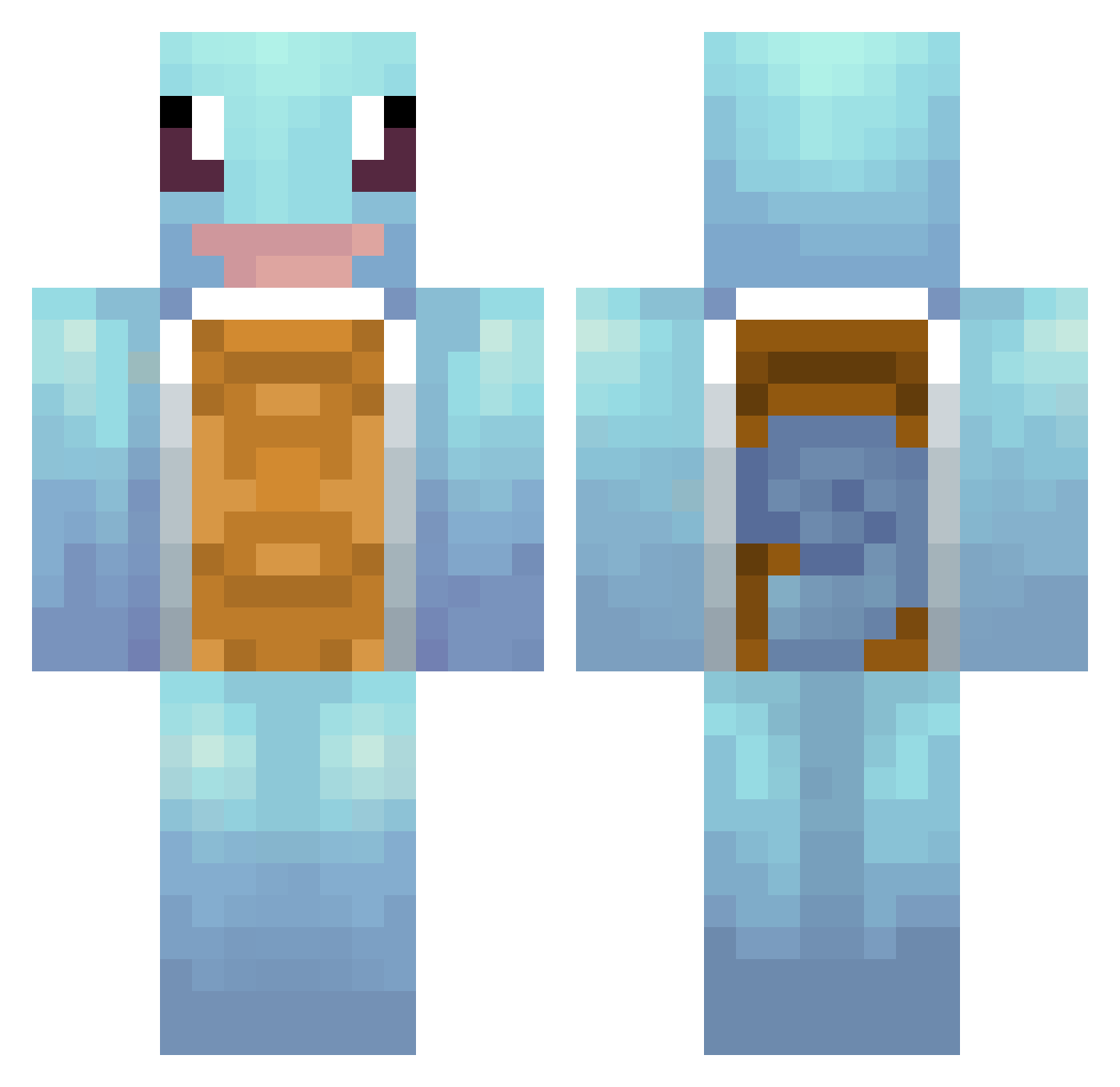 ablosivz Minecraft skin, front and back view