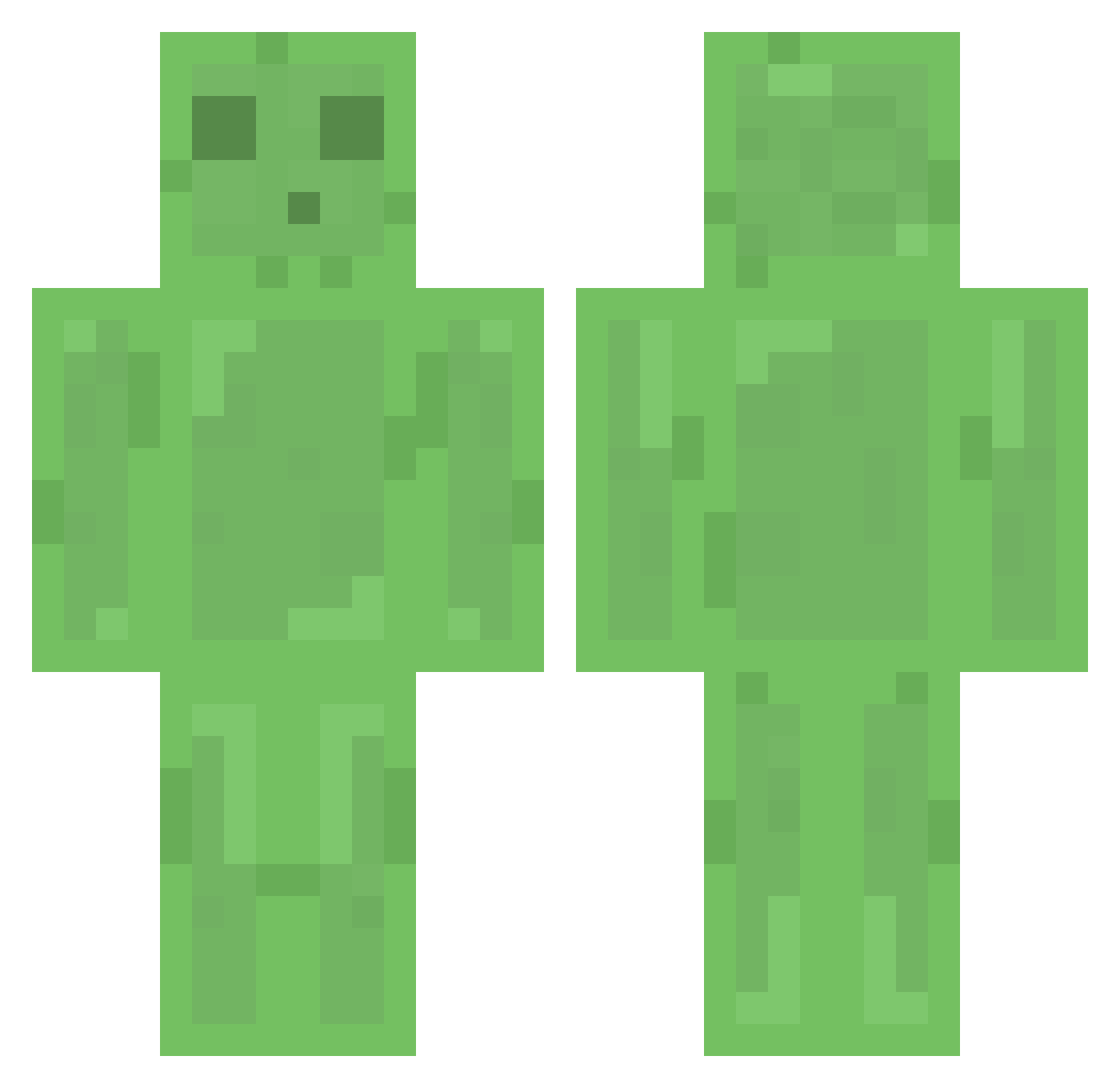 yariius Minecraft skin, front and back view