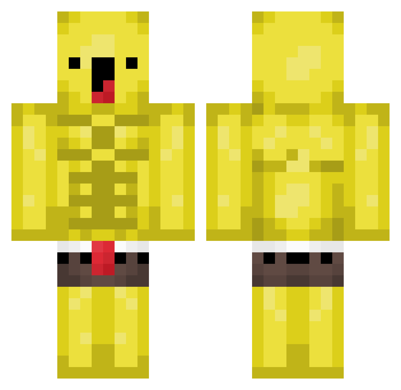 Inferno809 Minecraft skin, front and back view
