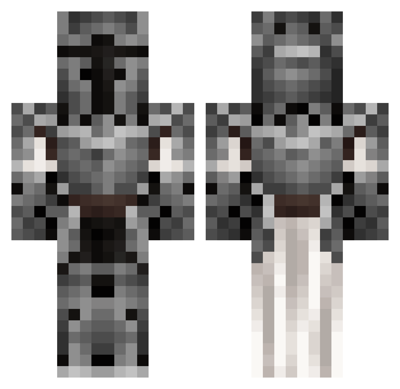 KiraKuru Minecraft skin, front and back view