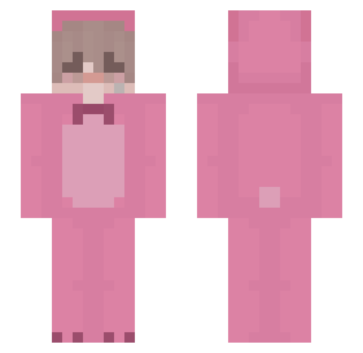 LastYosf Minecraft skin, front and back view
