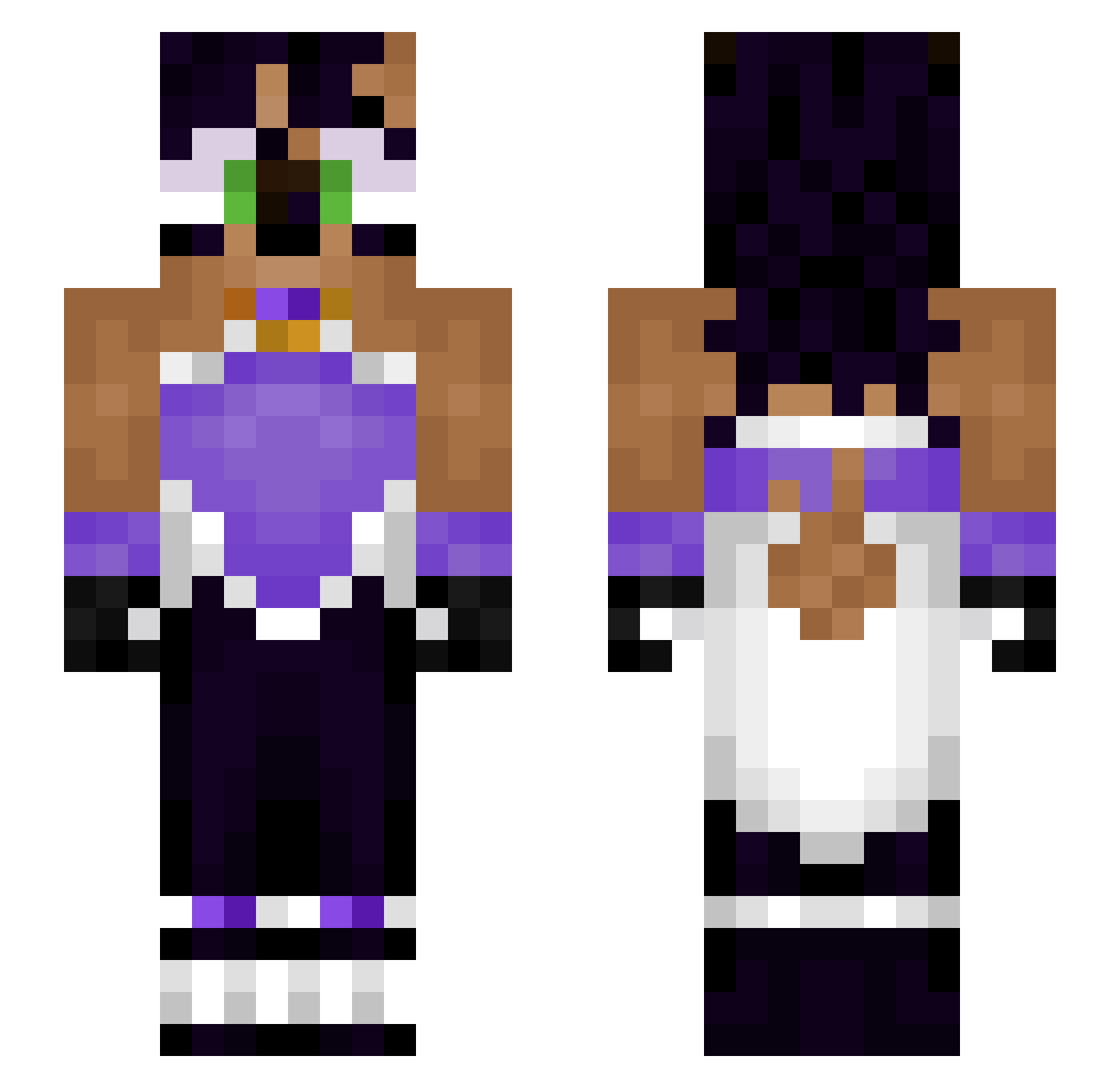 Zer0_Soul Minecraft skin, front and back view