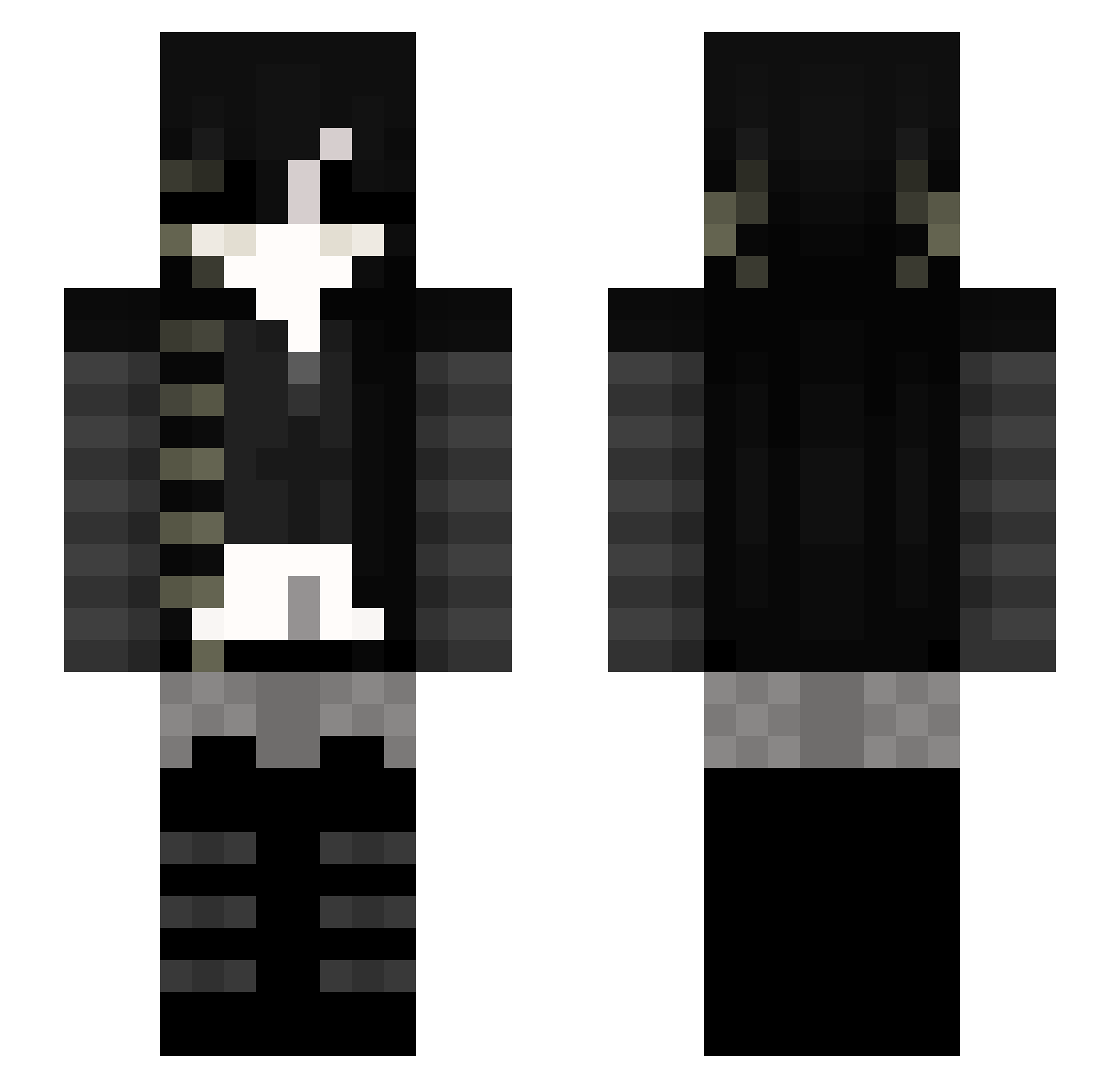 Yunnaa_ Minecraft skin, front and back view