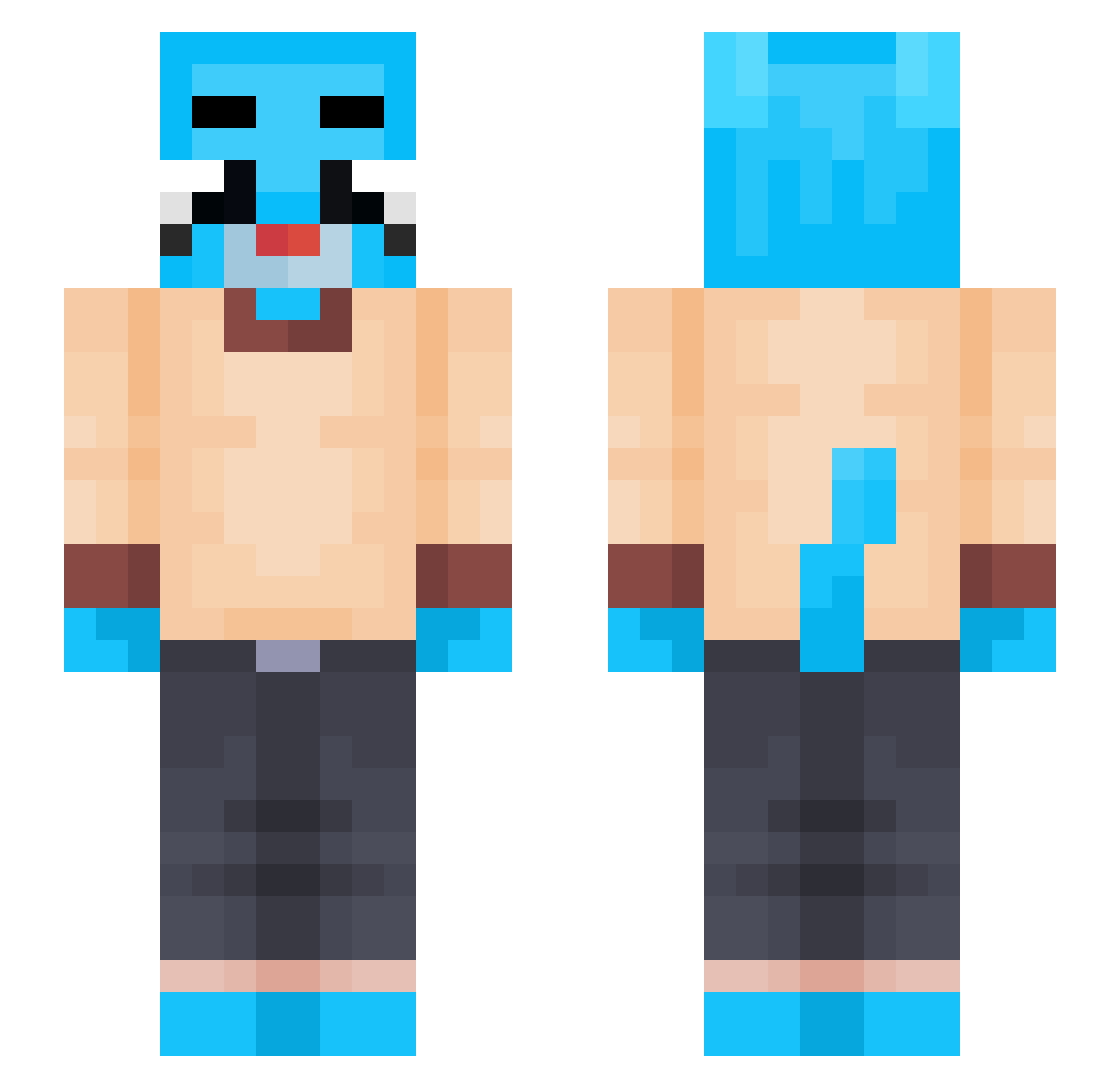 elmaaxi Minecraft skin, front and back view