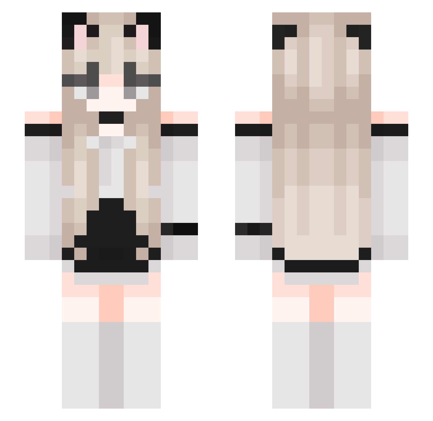 Vii_Fer Minecraft skin, front and back view