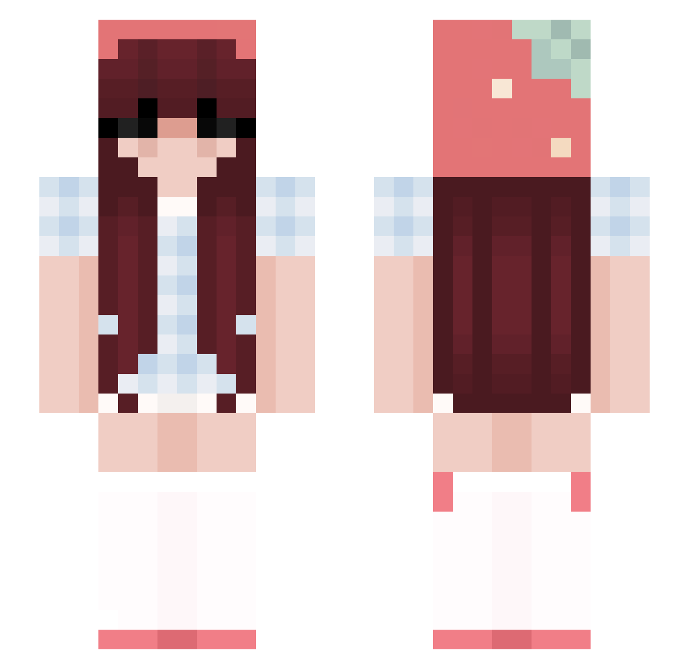 Julietta Minecraft skin, front and back view