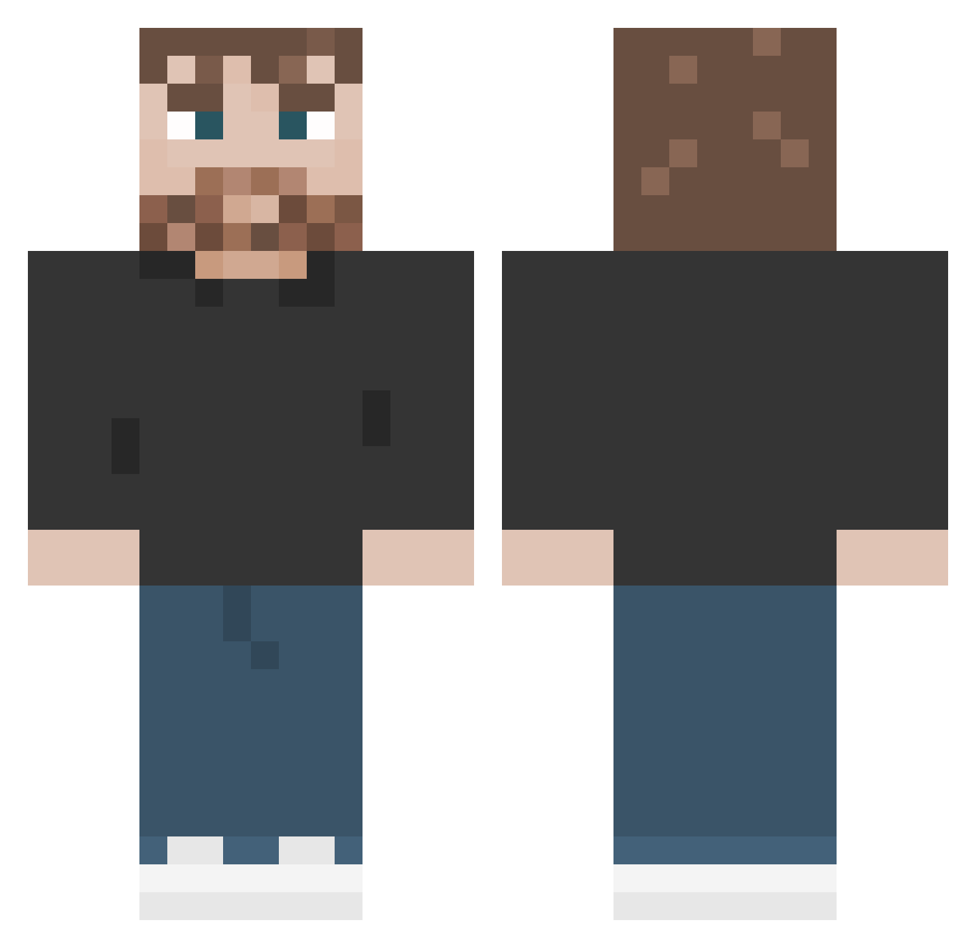 Redox__ Minecraft skin, front and back view