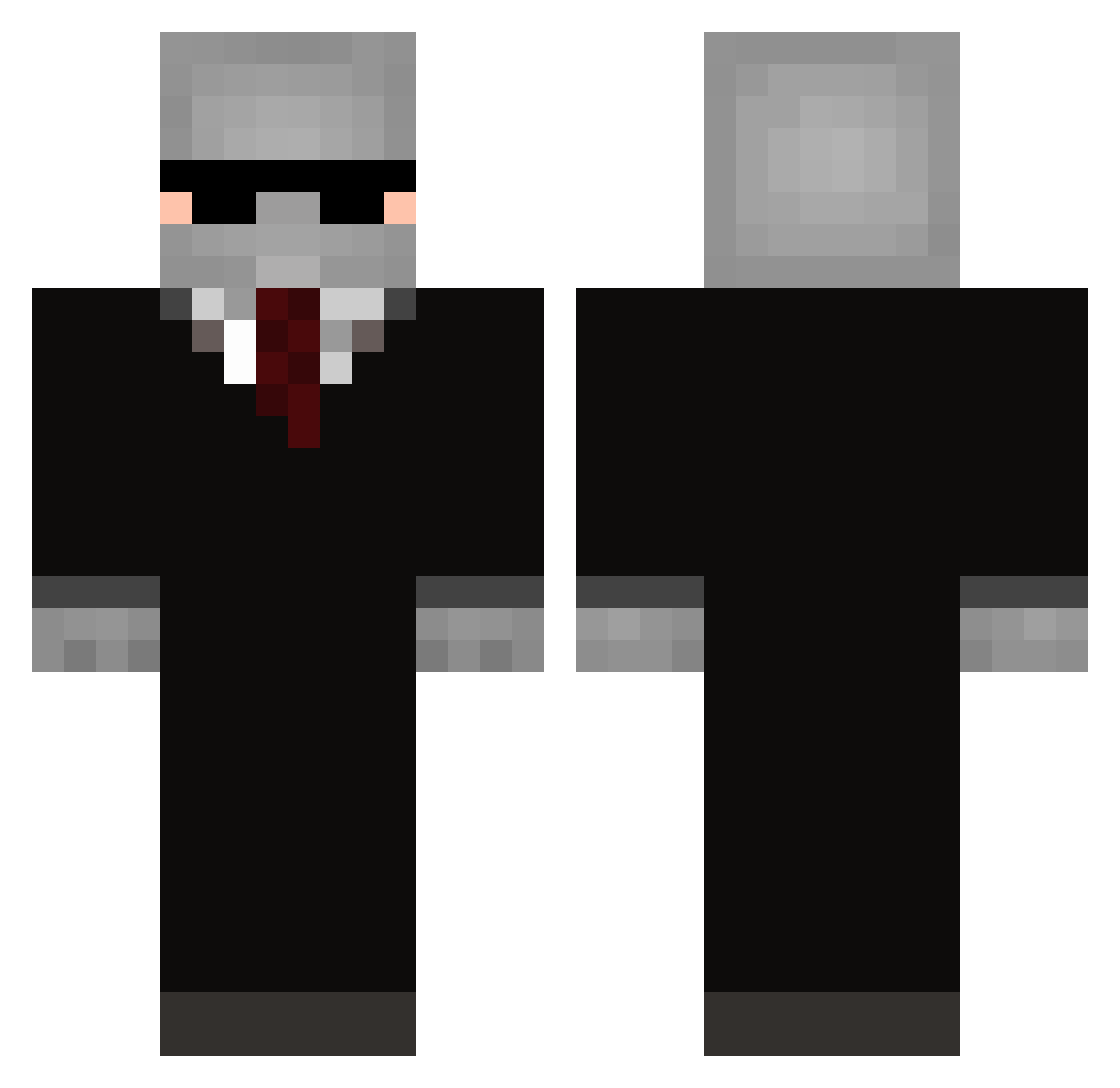 sheleg54 Minecraft skin, front and back view