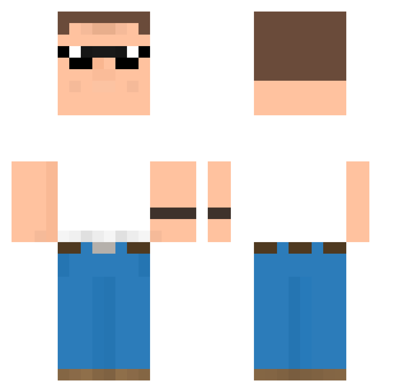 TigerGamer123 Minecraft skin, front and back view