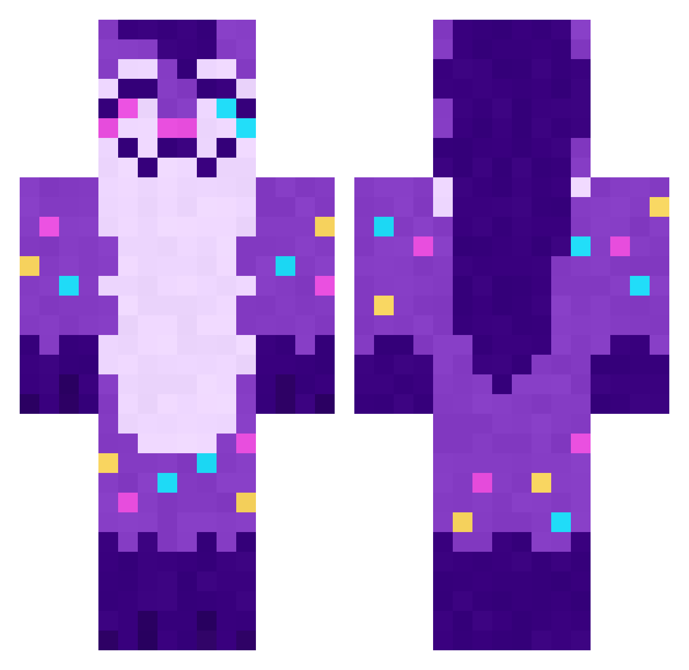 the_lemonie Minecraft skin, front and back view