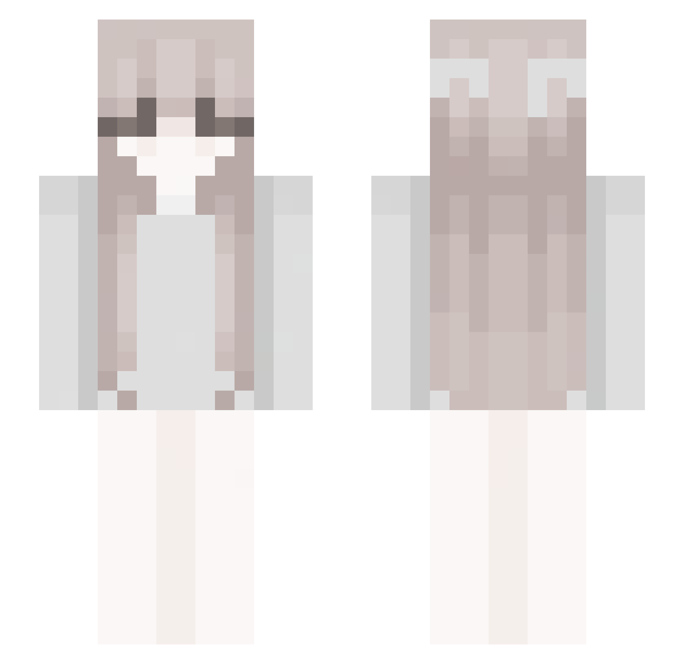 VortexX_X Minecraft skin, front and back view