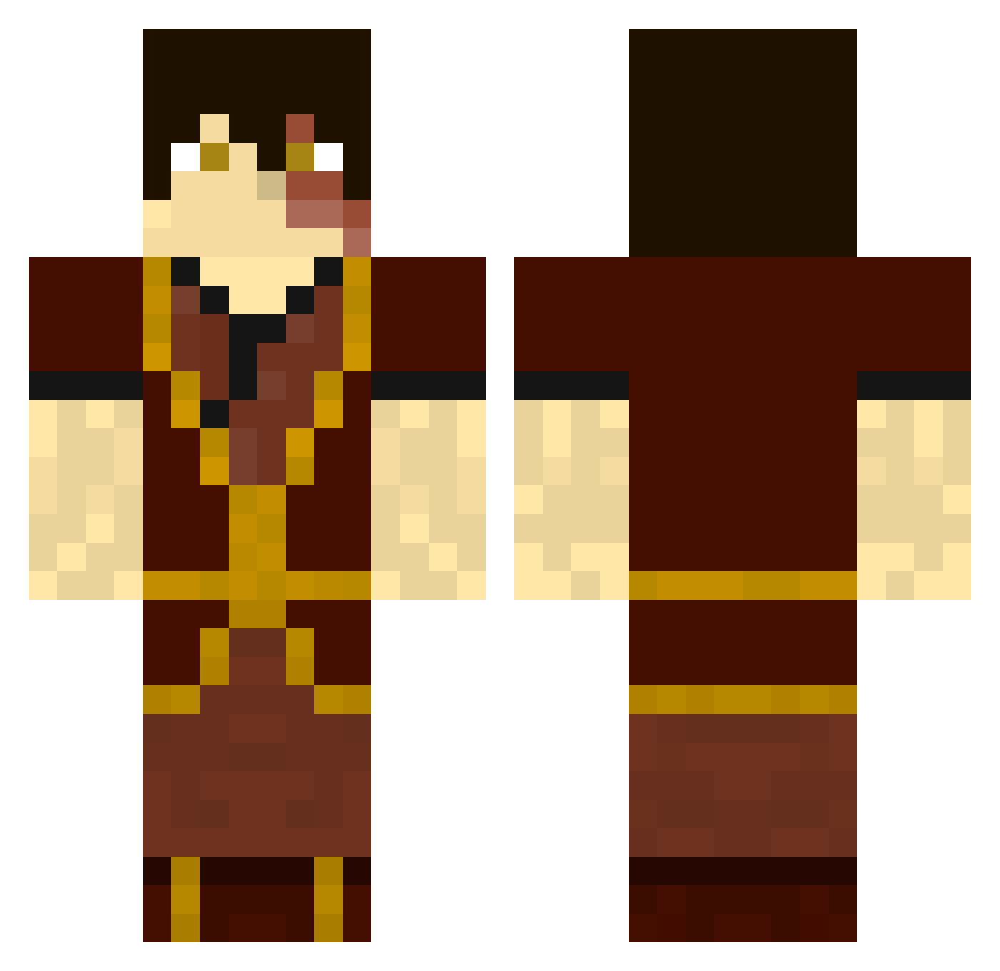 Chariot7572 Minecraft skin, front and back view