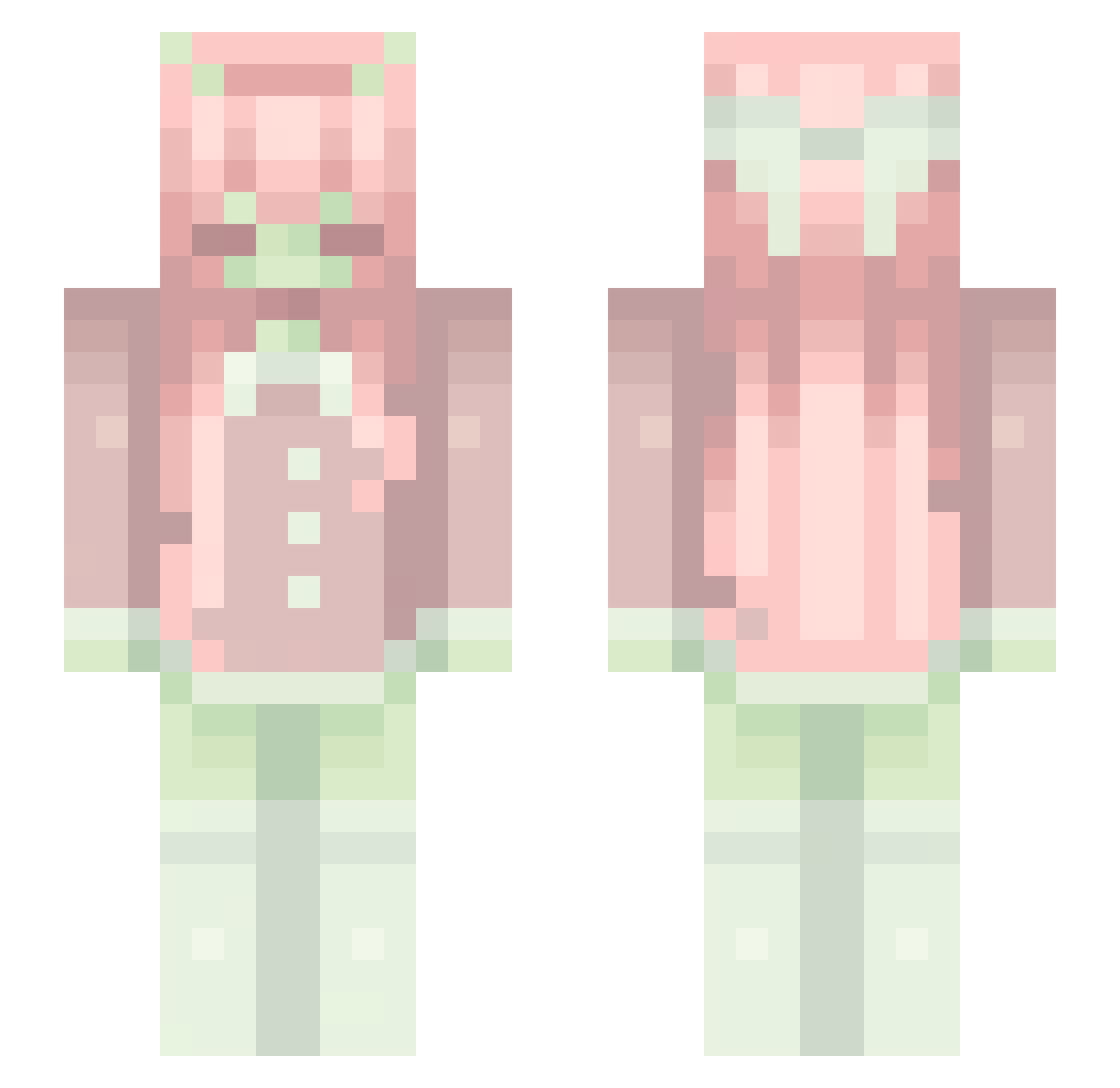 barbgk Minecraft skin, front and back view