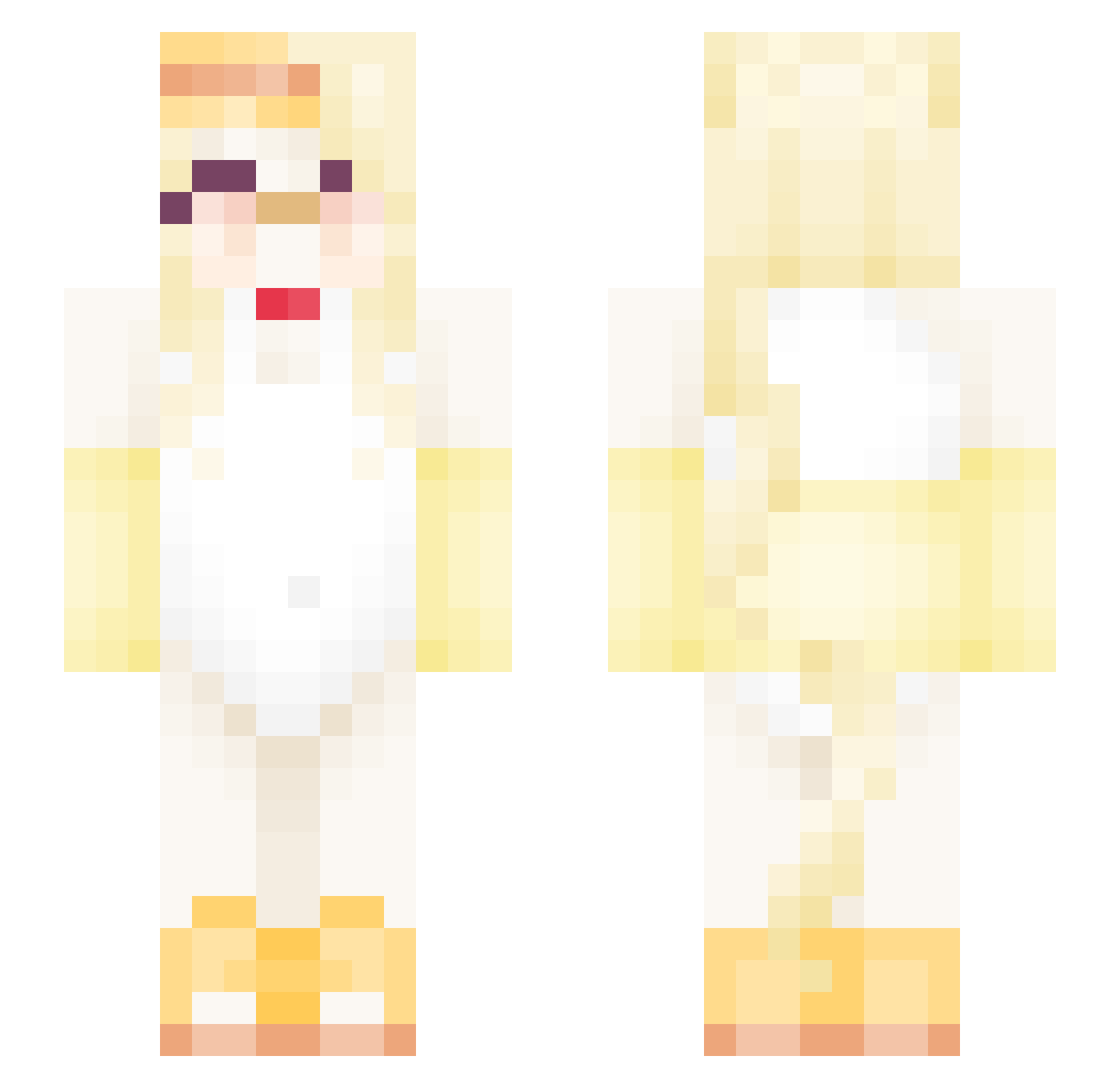 Axolothgamer Minecraft skin, front and back view