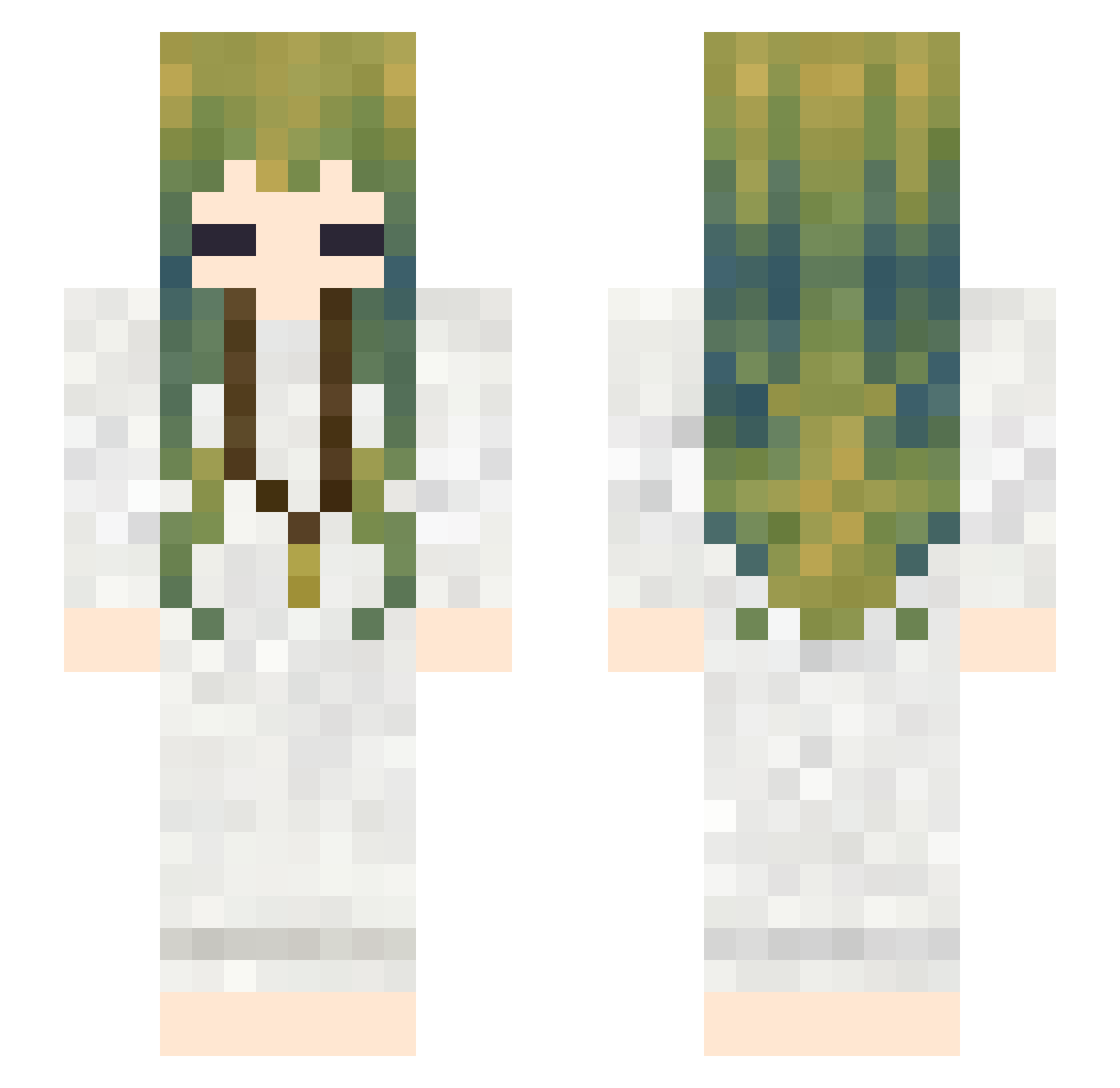 HachiMitsuba328 Minecraft skin, front and back view