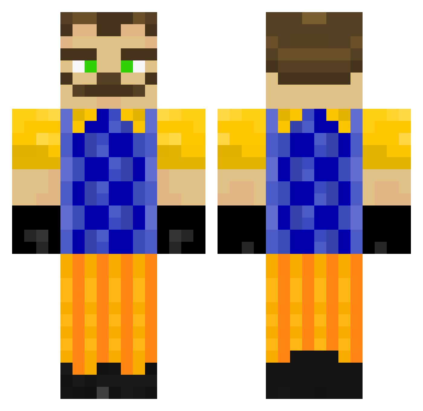 EduardGaming274 Minecraft skin, front and back view
