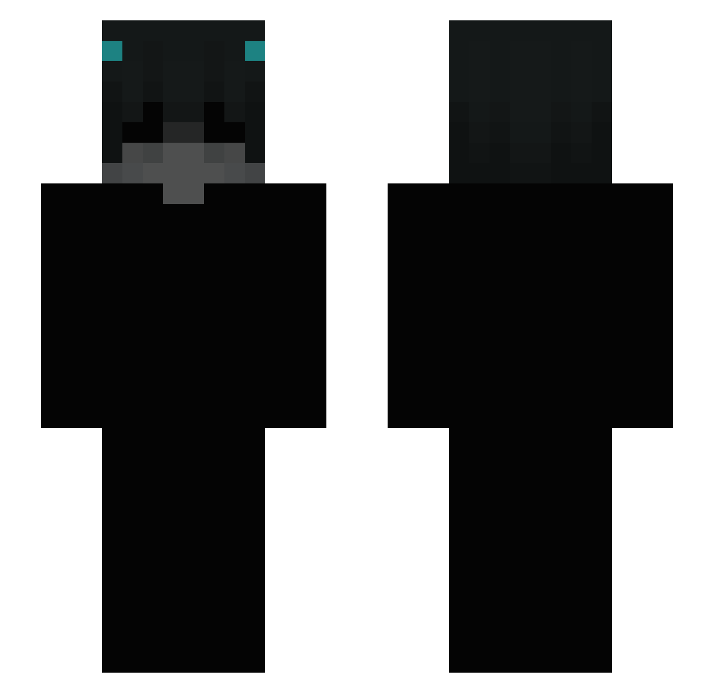 zxSleep Minecraft skin, front and back view