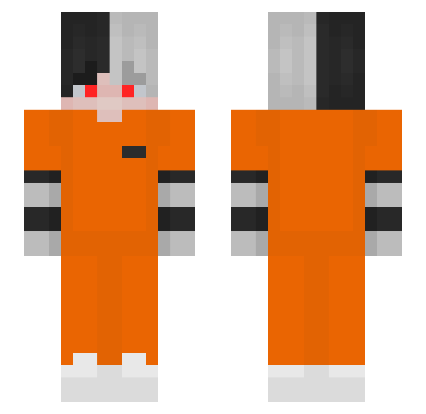 AmaH04Rui Minecraft skin, front and back view