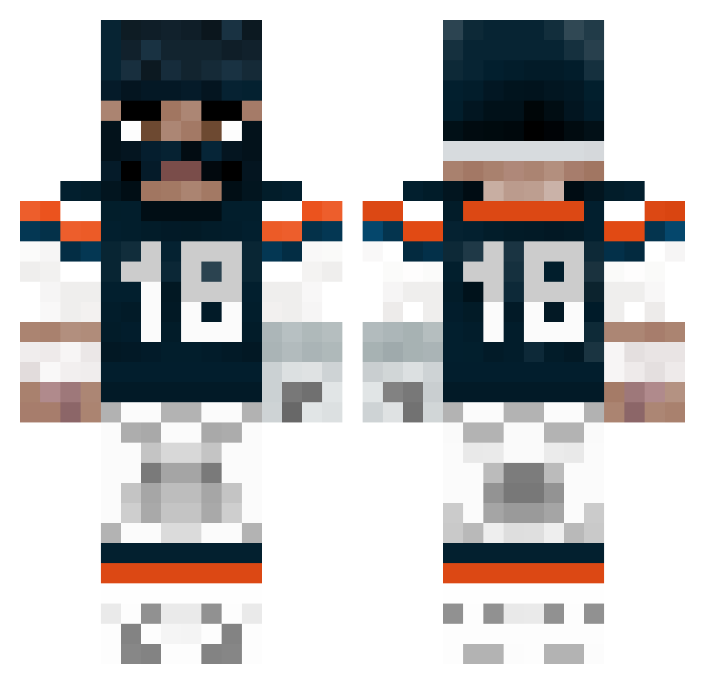 Frost_Porpus Minecraft skin, front and back view