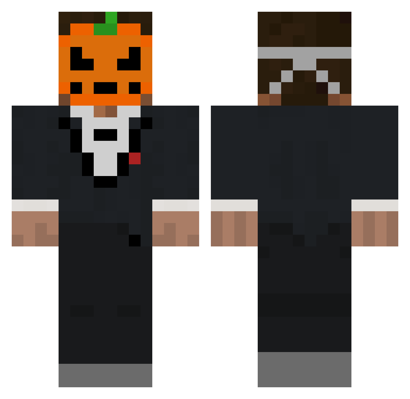 Ovaince Minecraft skin, front and back view