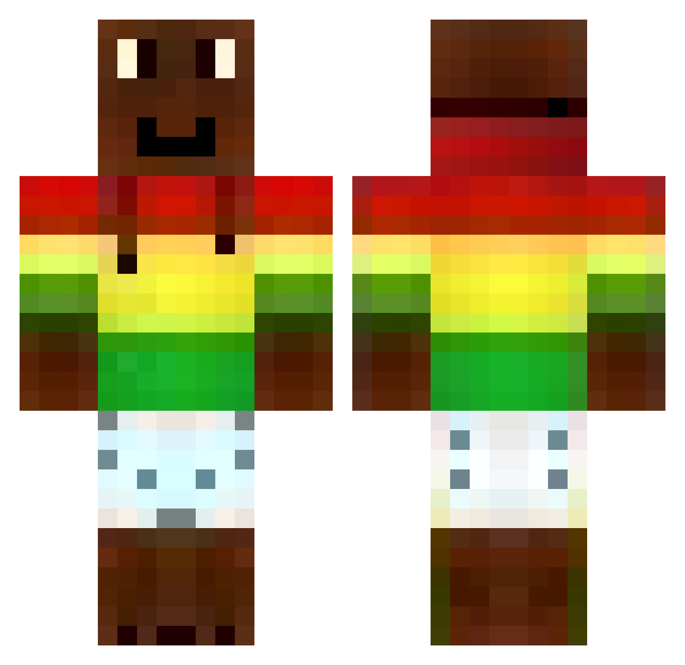 VAL64 Minecraft skin, front and back view