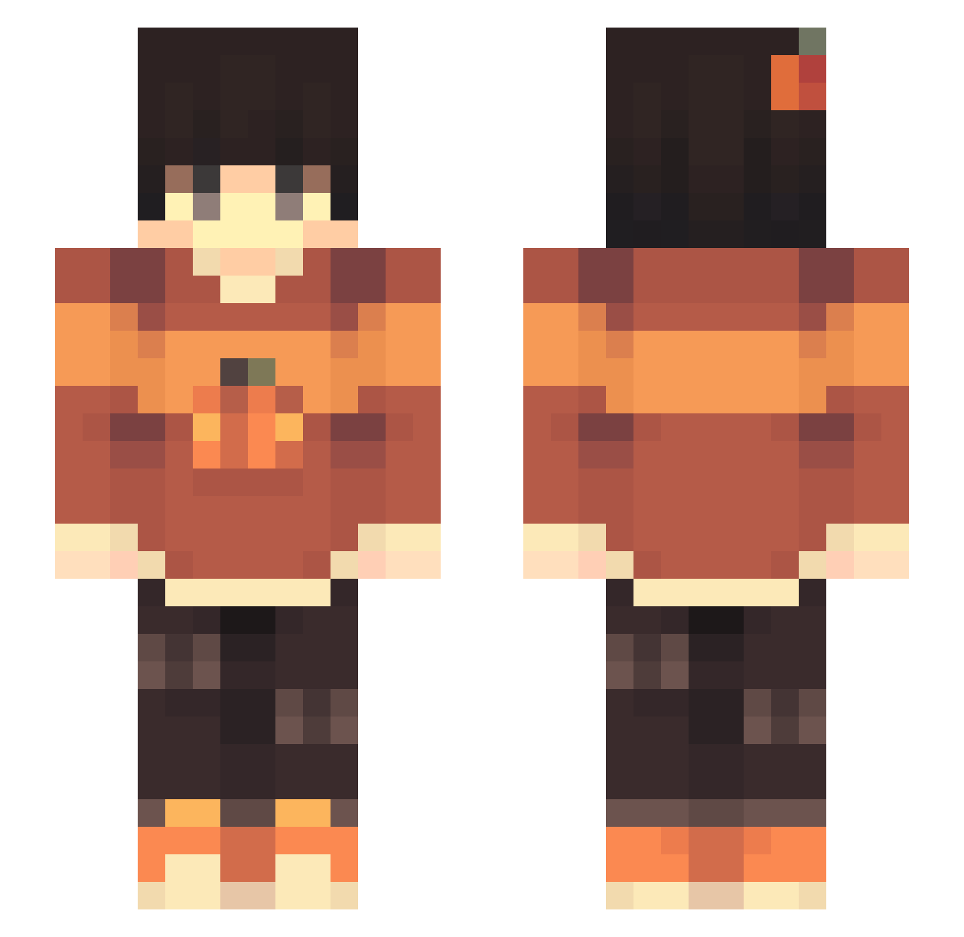 Yi_Dong Minecraft skin, front and back view