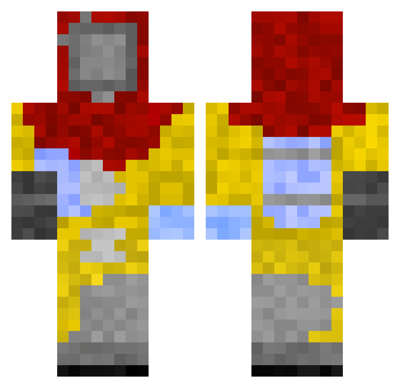 TLV_Oliver Minecraft skin, front and back view