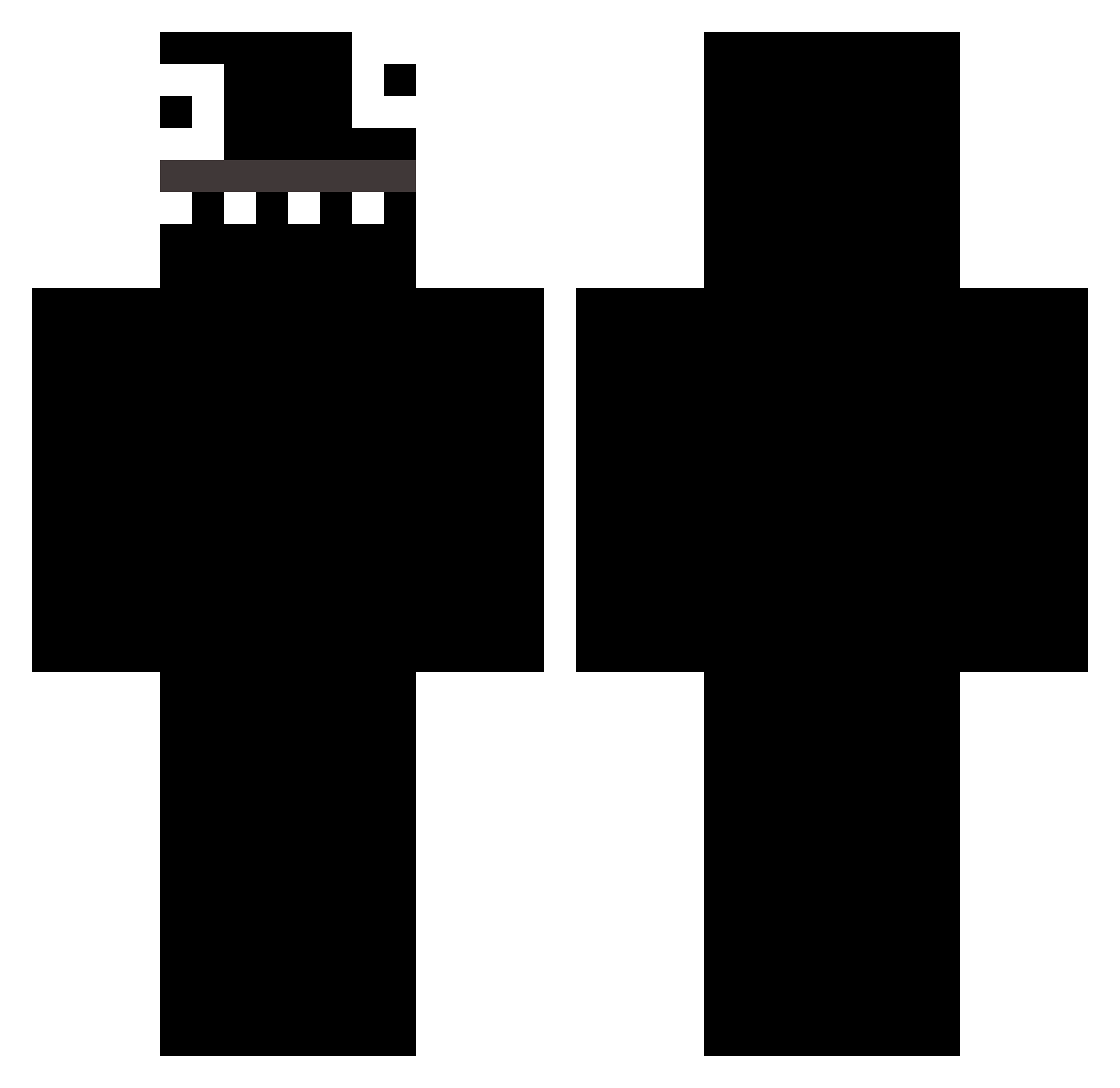 RyceMerch Minecraft skin, front and back view