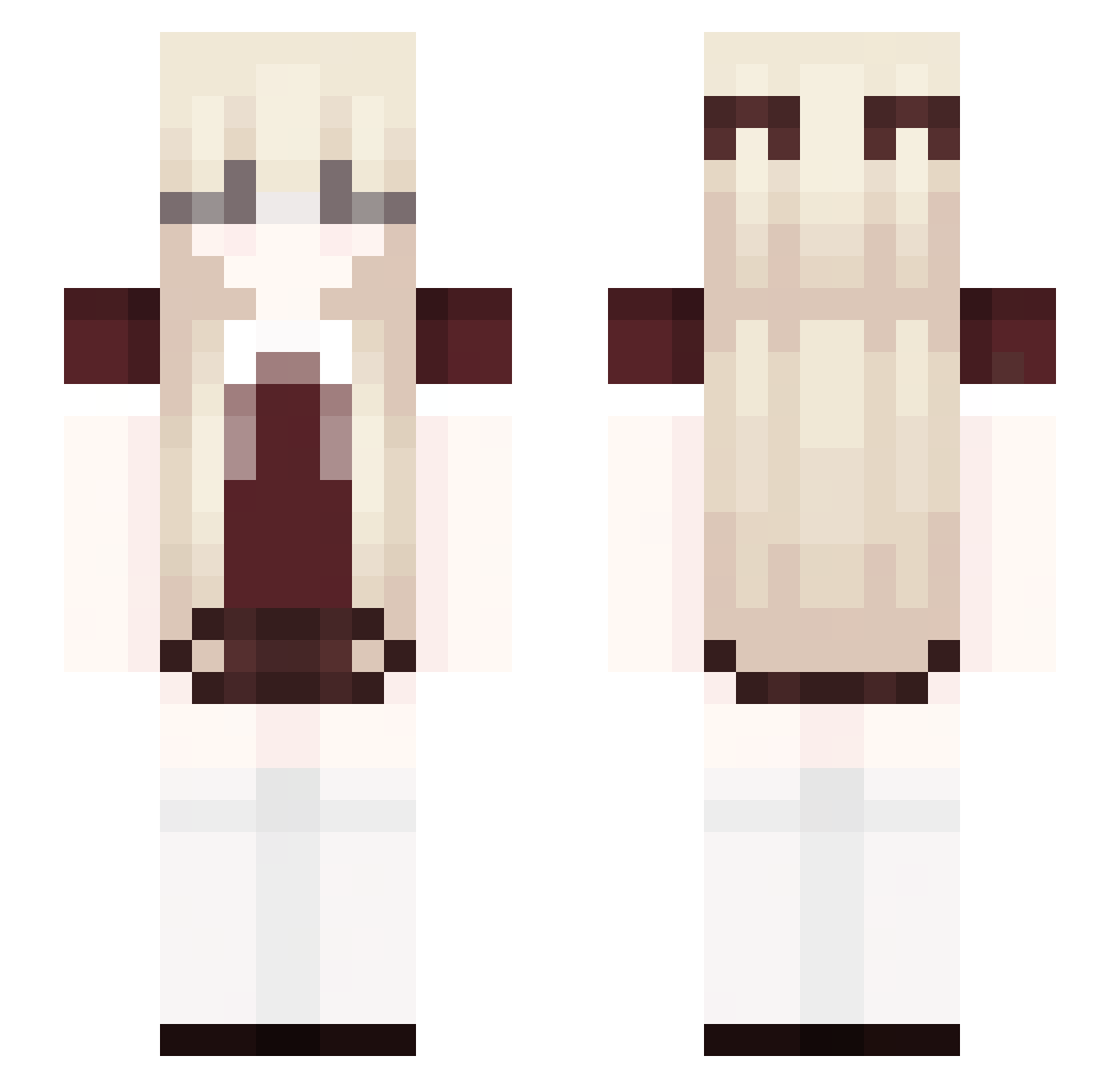 whohitcupid Minecraft skin, front and back view