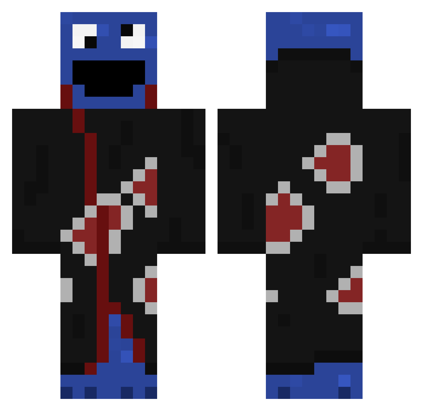 LiamGodx Minecraft skin, front and back view