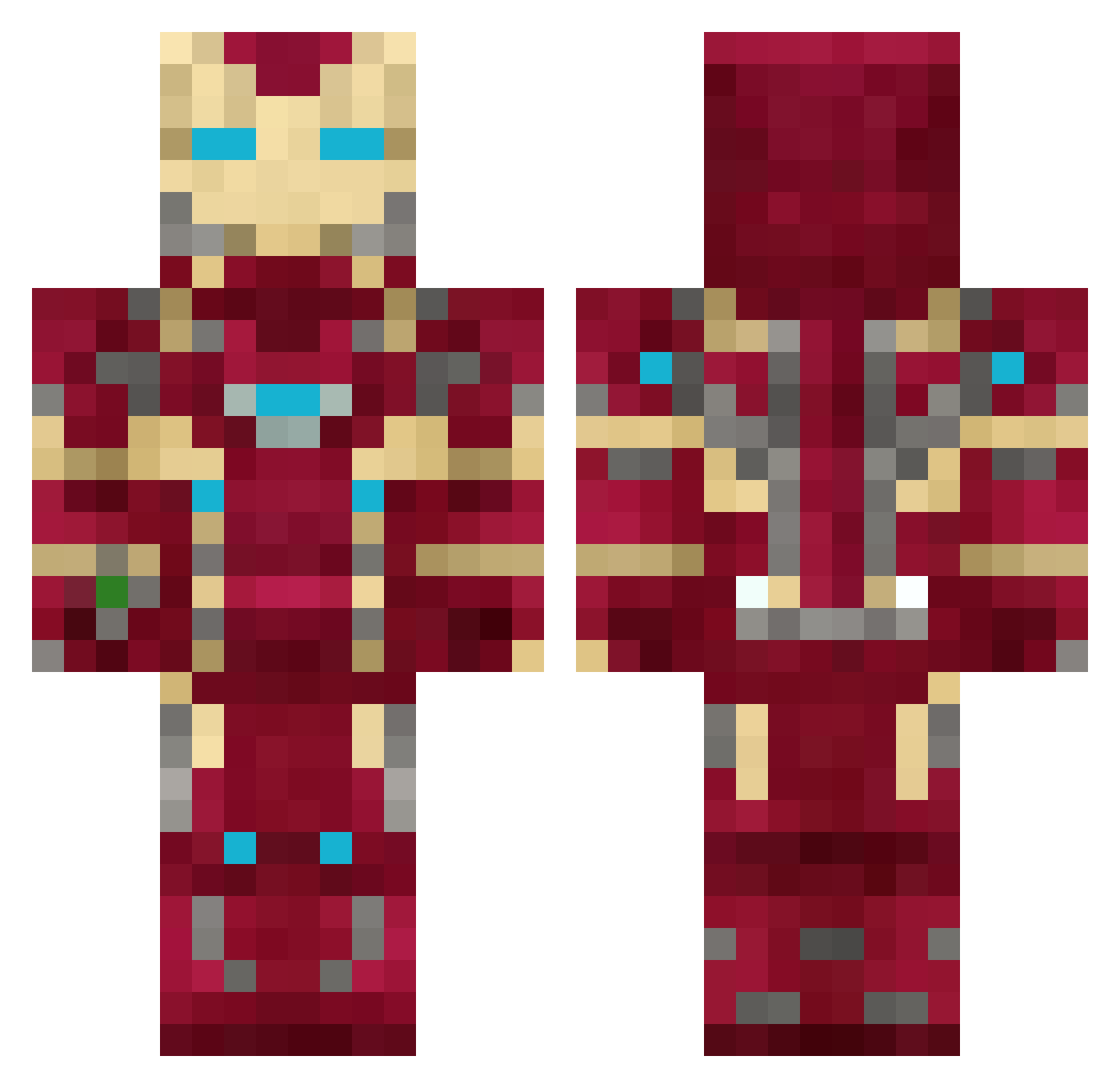 xx3bdlr7manxx Minecraft skin, front and back view