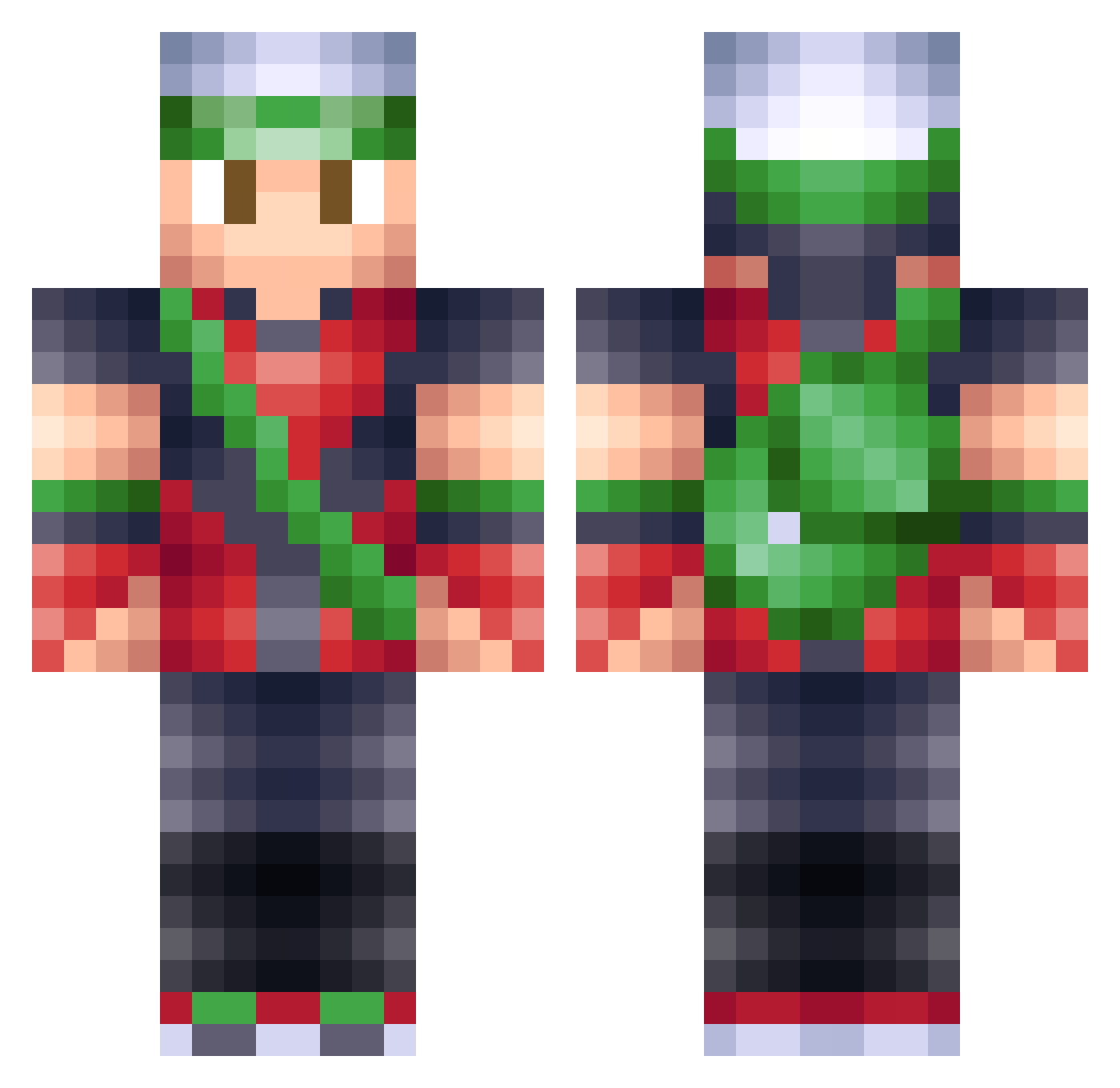 GordieMac Minecraft skin, front and back view