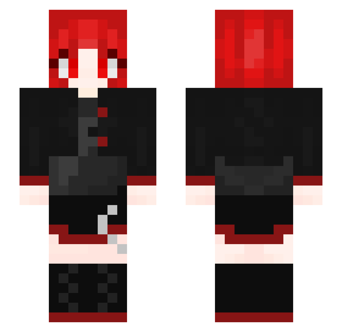 Astralinkk Minecraft skin, front and back view