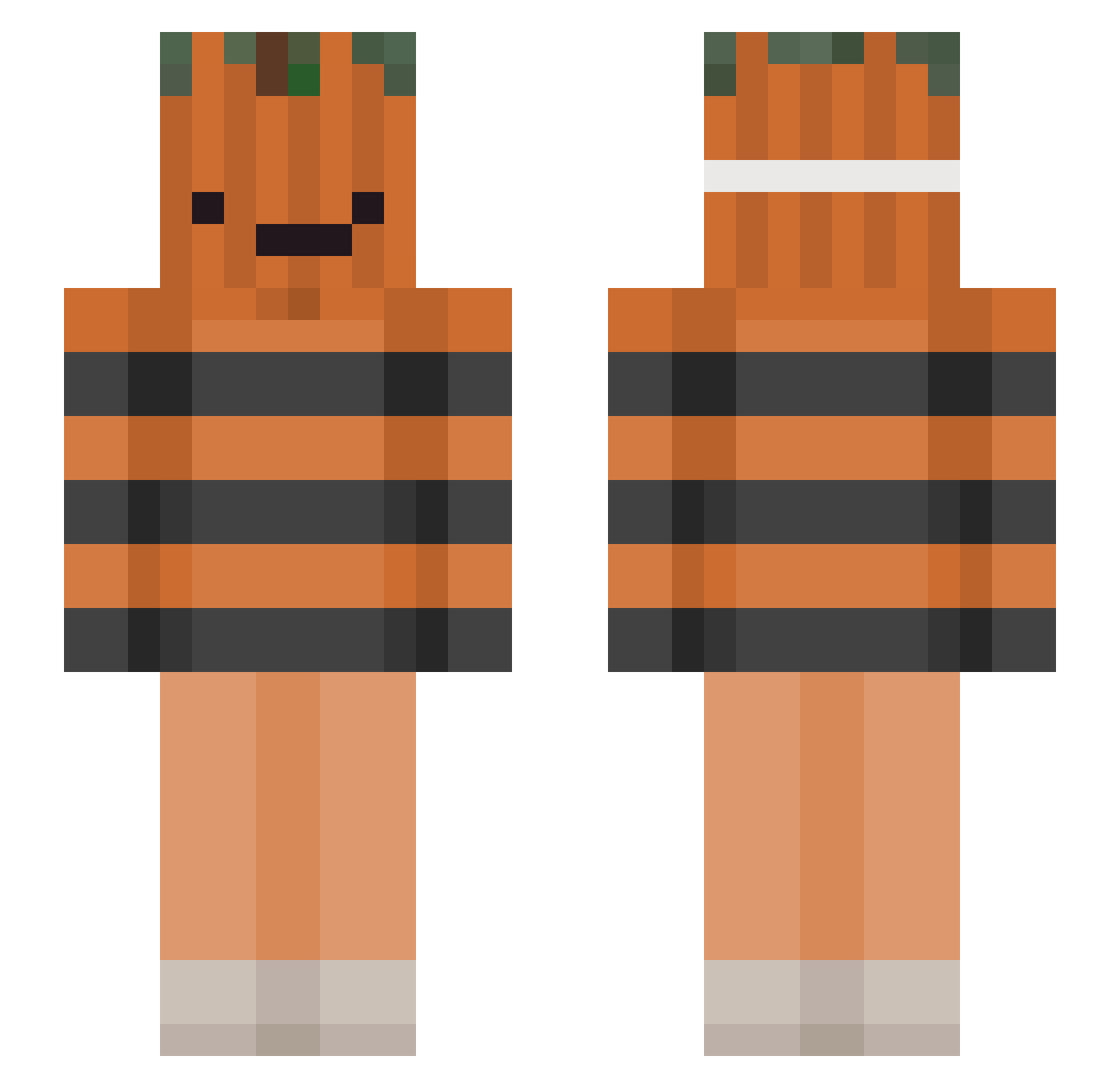 Yankata Minecraft skin, front and back view