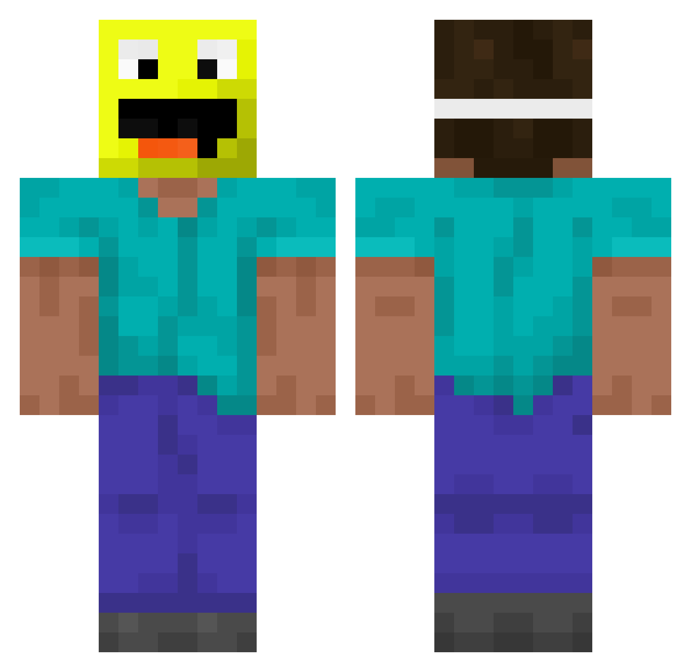 EzraKing84 Minecraft skin, front and back view