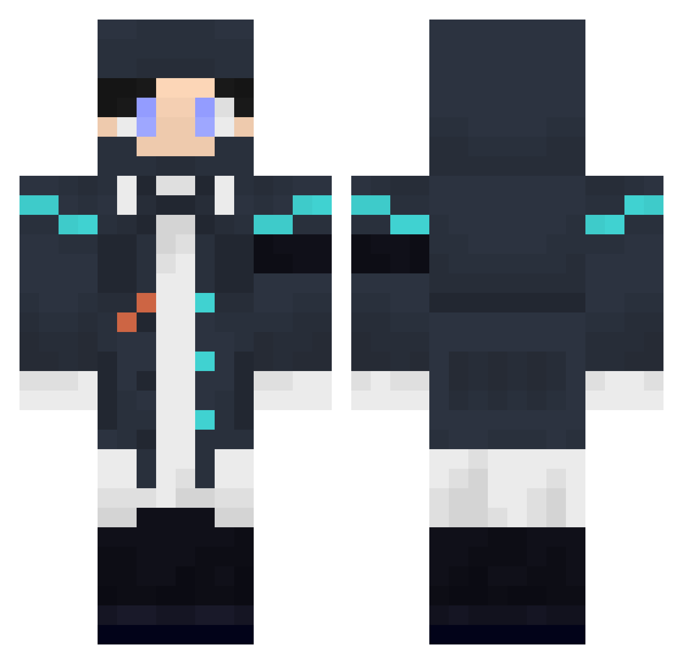 MohammedLDR Minecraft skin, front and back view