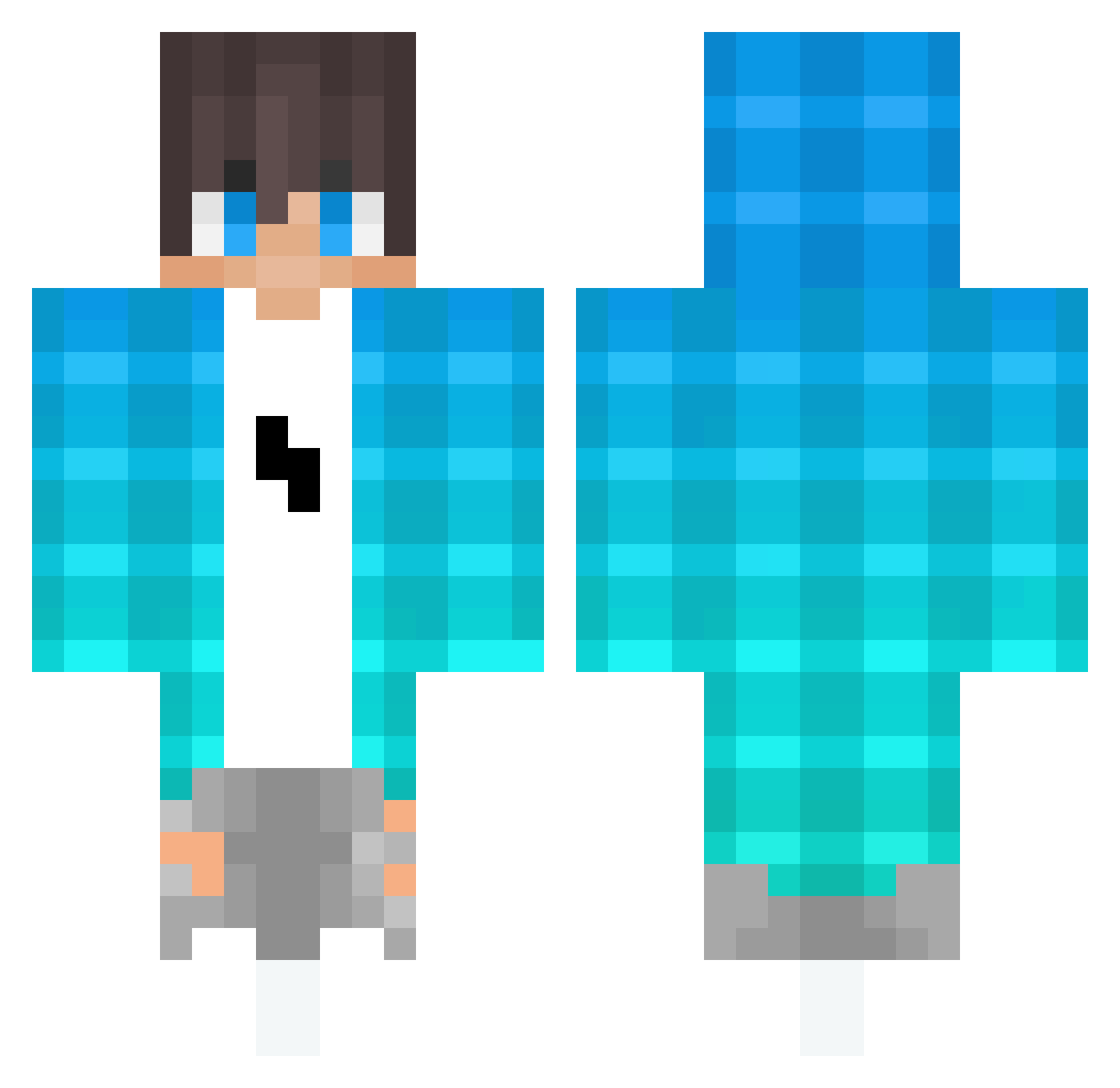 StudMuffin285 Minecraft skin, front and back view