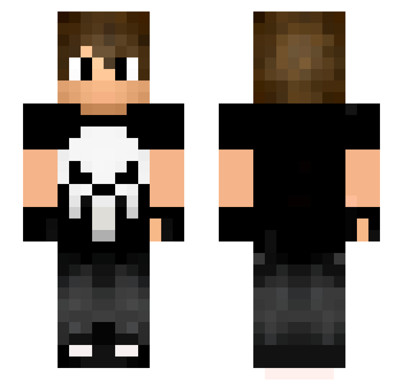 T1M86 Minecraft skin, front and back view