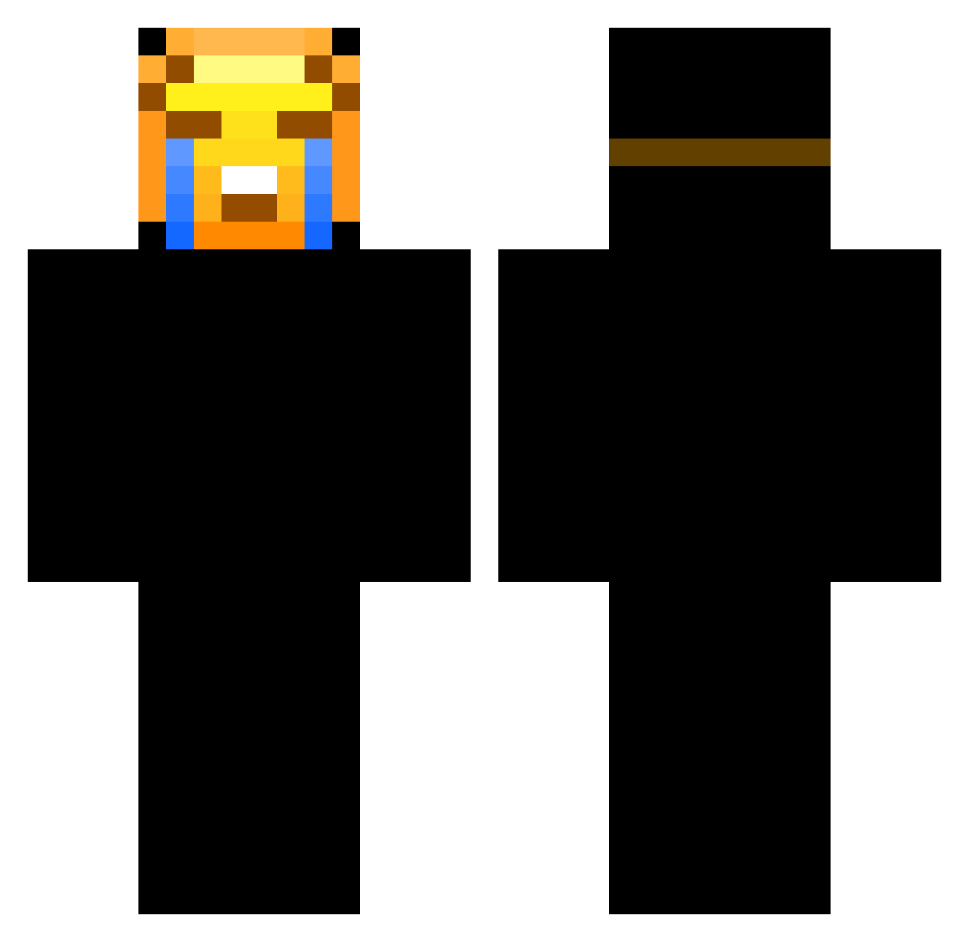 nahya Minecraft skin, front and back view